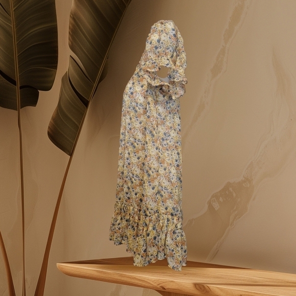 Decree floral baby doll blouse size large - Picture 2 of 11